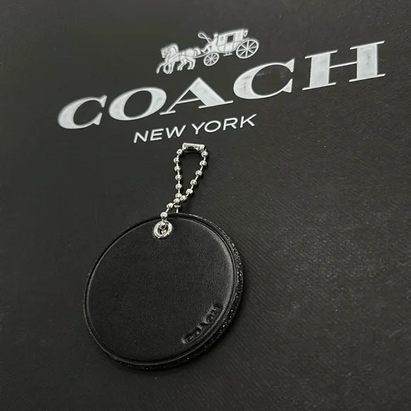 Coach X NASA Space ASTRONAUT Black Multi Leather Bag Charm Rare Star Glitter - Picture 7 of 9